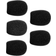 Sena 20s/smh10/smh5/smh3/sph10 Microphone Sponges 5 Units Micro Cap Black