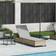 vidaXL Solstol Med Dynor Beige 55x200x25,5 cm Konstrotting