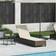 vidaXL Solstol Med Dynor Brun 55x200x25,5 cm Konstrotting