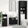 vidaXL Black Oak Bathroom Sink Cabinet 60 x 30 x 60 cm