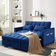 Dinosisco Convertible Cobalt Blue Sofa 55" 2 Seater