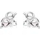 Pandora Infinity Knot Stud Earrings - Silver/Pink/Transparent