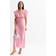 New Look Women's Satin Ruffled Midi Dress - Pink