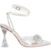 Shein Women Shoes Transparent Pointed Toe Stiletto Rhinestone Thong White Sandals