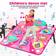 Kusntin Unicorn Dance Mat Rosa Dansmatta Med LED-Lampor