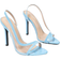 Shein High Heel Sandals With Glossy Leather - Blue