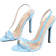 Shein High Heel Sandals With Glossy Leather - Blue