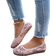 Shein Plus Size Sequined Slip-On Flat Shoes - Casual