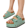 Shein Open Toe Double Buckle Flatform Sliders