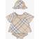 Burberry Baby Girls Check Cotton Shorts Set - Beige