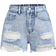 Shein Tween Girls Summer Boho Stonedwashed Ripped Raw Hem Denim Jeans ShortsGirls Summer Clothes Outfits
