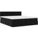 vidaXL Ottoman Sängram Med Madrasser Svart 180x200 cm Sammet Ramsäng 180x203cm