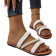 Shein New Sweet Roman Style Pearl Beaded White Flat Beach Sandals