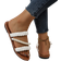 Shein New Sweet Roman Style Pearl Beaded White Flat Beach Sandals