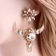 Shein pair of personalized New Gothic women's cow horns, cow heads, hanging earrings, resin glass rhinestones, gold, suitable for outings, parties, and ho