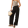 ASOS DESIGN Relaxed Straight Leg Trousers - Black