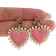 Shein Pair Vintage Rose Pearl Heart Shaped Earrings Elegant And Versatile Earrings