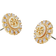 Tory Burch Kira Crystal Stud Earrings GOLD/MOP/CRY