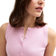 New Look Ribbed Button Down Crew Neck Vest - Pink
