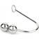 Mr. Steel Anal Hook Double Balls 40+40mm Silver