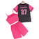 Shein Young Girl Striped Letter Print Shirt and Shorts Set