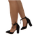 Shein Women Black Tie Front Chunky Ankle Strap Pumps, Elegant Point Toe High Heel Pumps