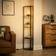 Dunelm Keates Corner Shelved Black Floor Lamp 159cm