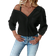 Shein Asymmetrical Kragen Loose Bluse - Einfarbig
