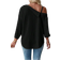 Shein Asymmetric Collar Dropped Shoulder Blouse - Solid Color