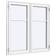 Sparvinduer BH0204 Træ Sidehængt vindue Vindue med 2-lags glas 68x52cm
