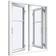 Sparvinduer BH0204 Træ Sidehængt vindue Vindue med 2-lags glas 68x52cm