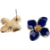 Shein 1pair Colorful Dopamine Flower Shaped Ear Studs For Women, Suitable For Daily Wear, Simple & Sweet, Versatile, Perfect Gift For Vacation Valentines