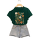 Shein Teen Girls Short Sleeve Floral Print Tee