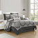 Nanshing California King Therese Comforter Set 7 pcs Bed Linen Gray (269.2x223.5cm)