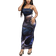 Shein Elegant Sexy Fitted Maxi Dress - Marble Print