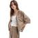 Only Linen Mix Oversized Shirt Co-Ord - Brown
