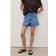 Mango Denimshorts Med Høj Talje Og Lige Ben - Blå