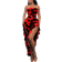 Shein Summer Butterfly Print Flowy Ruffle Trim Slit Bodycon Dress