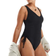 New Look Ruched Side Swimsuit - Black