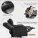AECOJOY Recliner Manual RV Couch PU Home Theater Seating 3 Seater 1Table Sofa 87.6" 3 Seater