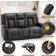 AECOJOY Recliner Manual RV Couch PU Home Theater Seating 3 Seater 1Table Sofa 87.6" 3 Seater