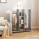 Homcom Double Open Storage Shelves with Clothes Hanging Rails Wardrobe