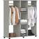 Homcom Double Open Storage Shelves with Clothes Hanging Rails Wardrobe
