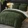 Ivellow Crushed Velvet Comforter Set King Green 5 pcs Bedspread Green (228.6x264.2cm)