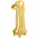 Way to Celebrate Way to Celebrate! 42 Gold Birthday Party Number Foil Balloon Number 1 Balloon