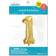 Way to Celebrate Way to Celebrate! 42 Gold Birthday Party Number Foil Balloon Number 1 Balloon
