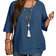 Shein Plus Size Asymmetric Hem Country Shirt - Green