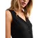 New Look Sort Vest I Jersey Med Krøller Og Knapper - Foran