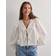 Gina Tricot Blus Tie Blouse - Vit