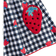 Shein Young Girl Summer Fashion Plaid Sling Dress With Cute Strawberry Print Embroidery Accent